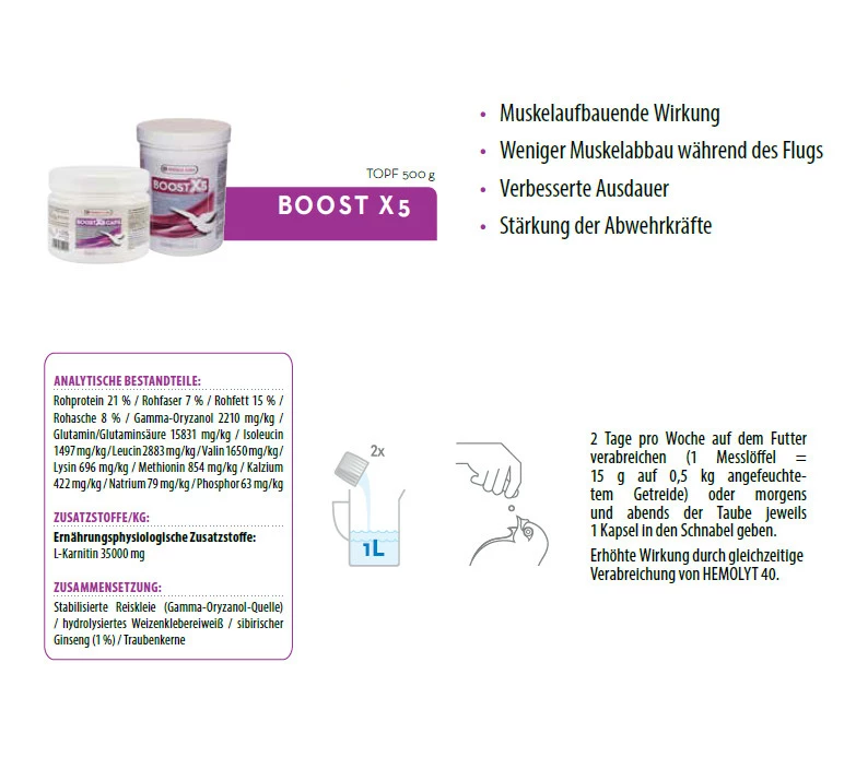 Oropharma Boost X5 500g 2 Oropharma Boost X5 500g – Bild 2