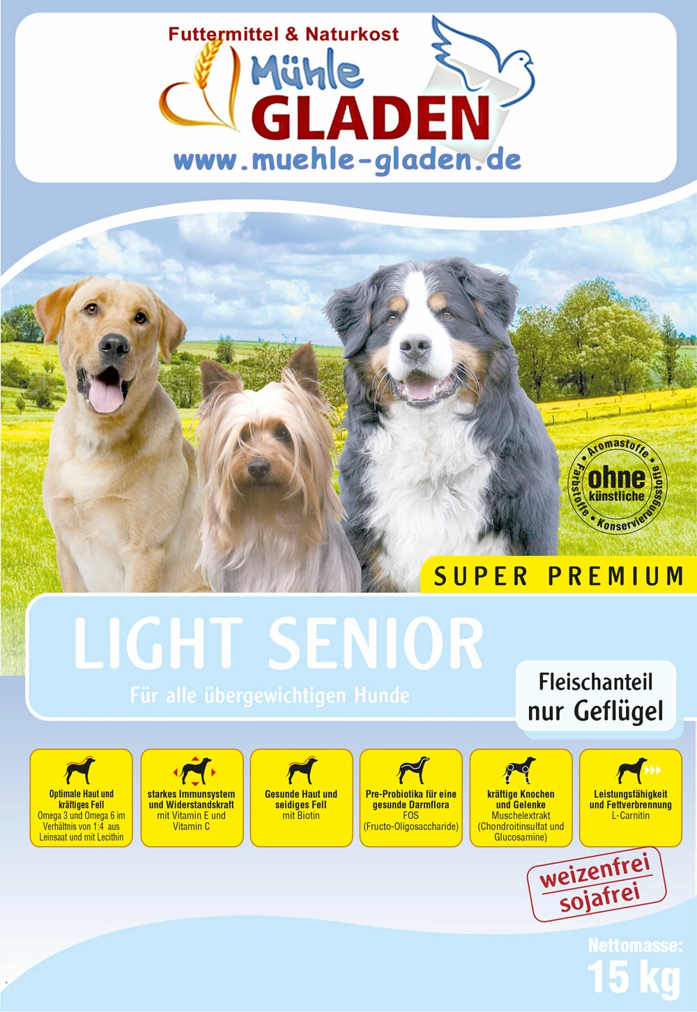 Gladen Light Senior 2er-Pack 30kg 1 Gladen Light Senior 2er-Pack 30kg